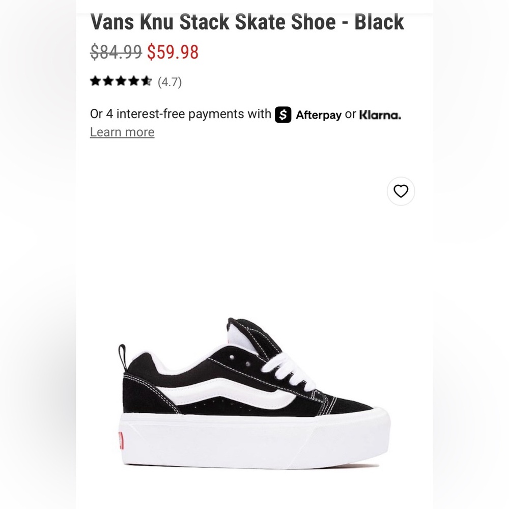 Vans Black and White Women's Platform Sneakers
